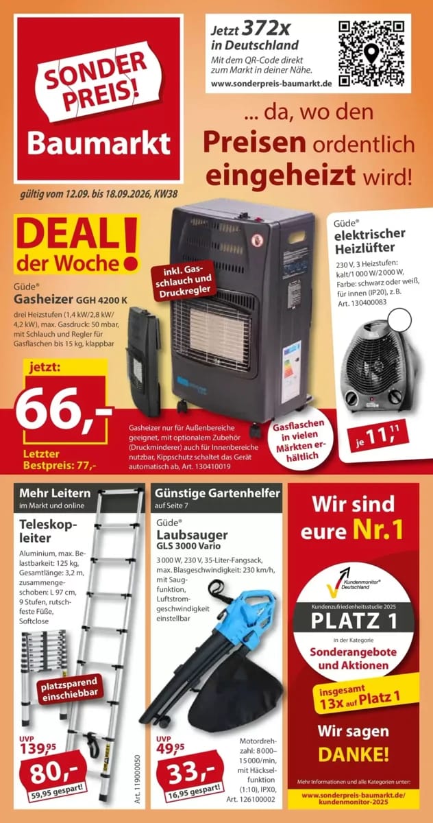Prospekt Sonderpreis Baumarkt, Seite 1 von 15