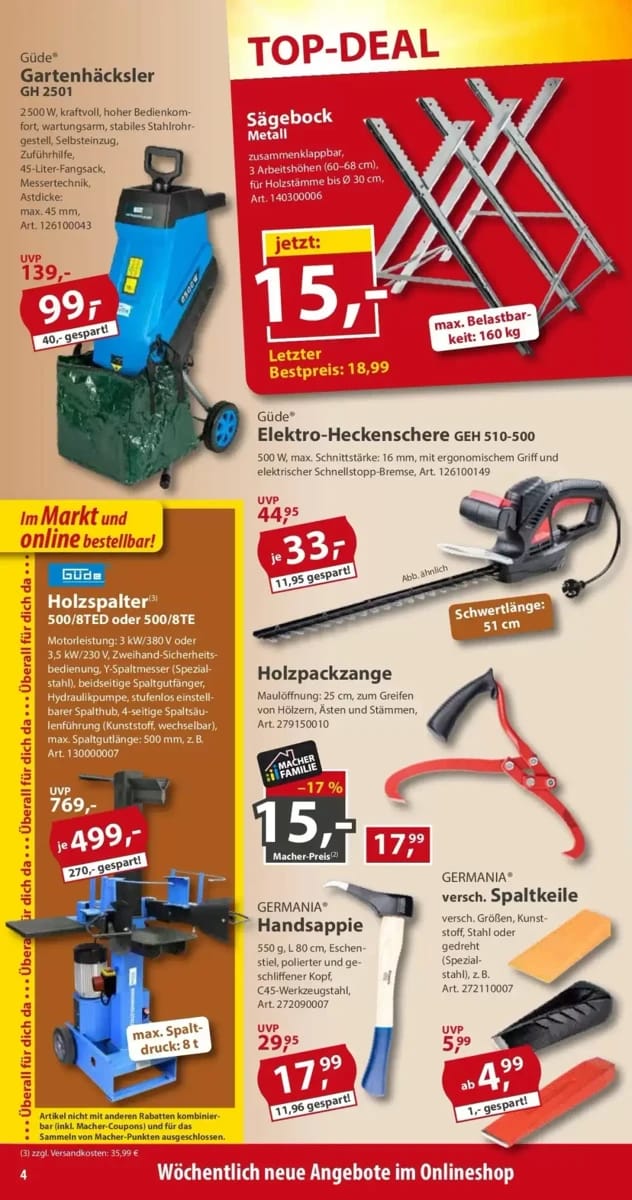 Prospekt Sonderpreis Baumarkt, Seite 4 von 15