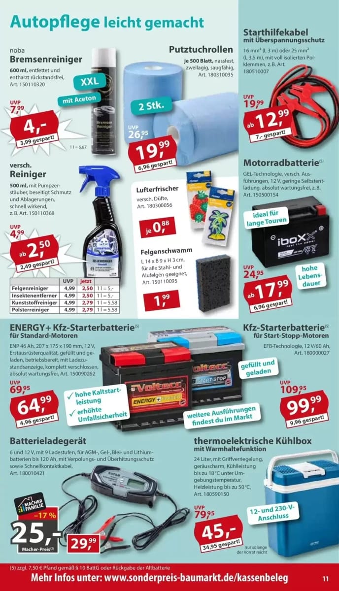 Prospekt Sonderpreis Baumarkt, Seite 11 von 15