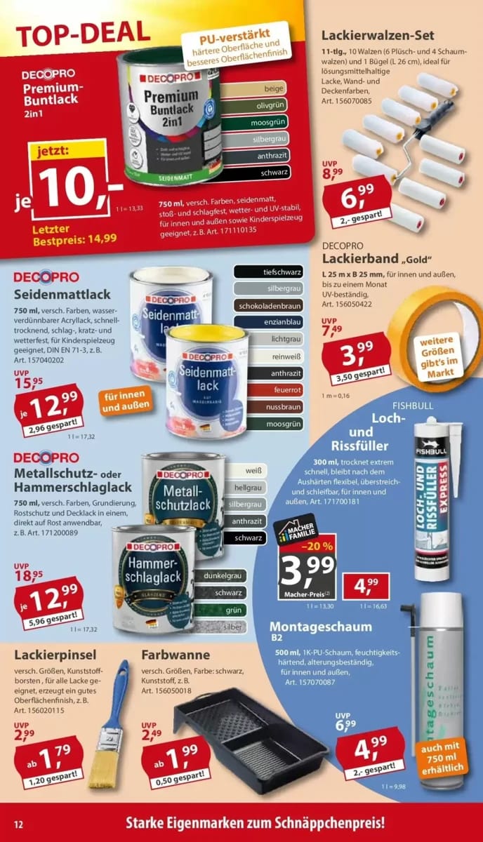 Prospekt Sonderpreis Baumarkt, Seite 12 von 15
