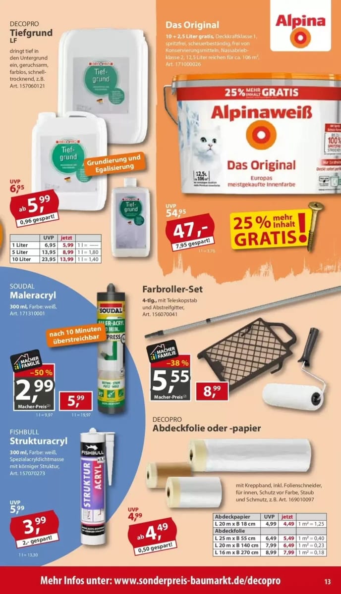 Prospekt Sonderpreis Baumarkt, Seite 13 von 15