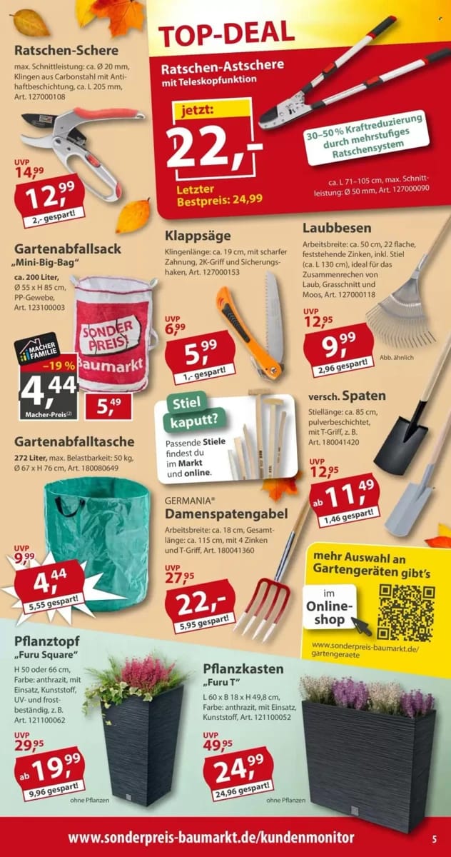 Prospekt Sonderpreis Baumarkt, Seite 5 von 16
