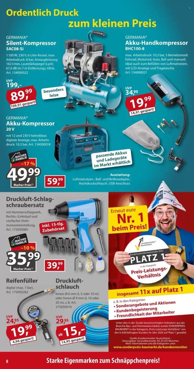Prospekt Sonderpreis Baumarkt, Seite 8 von 16