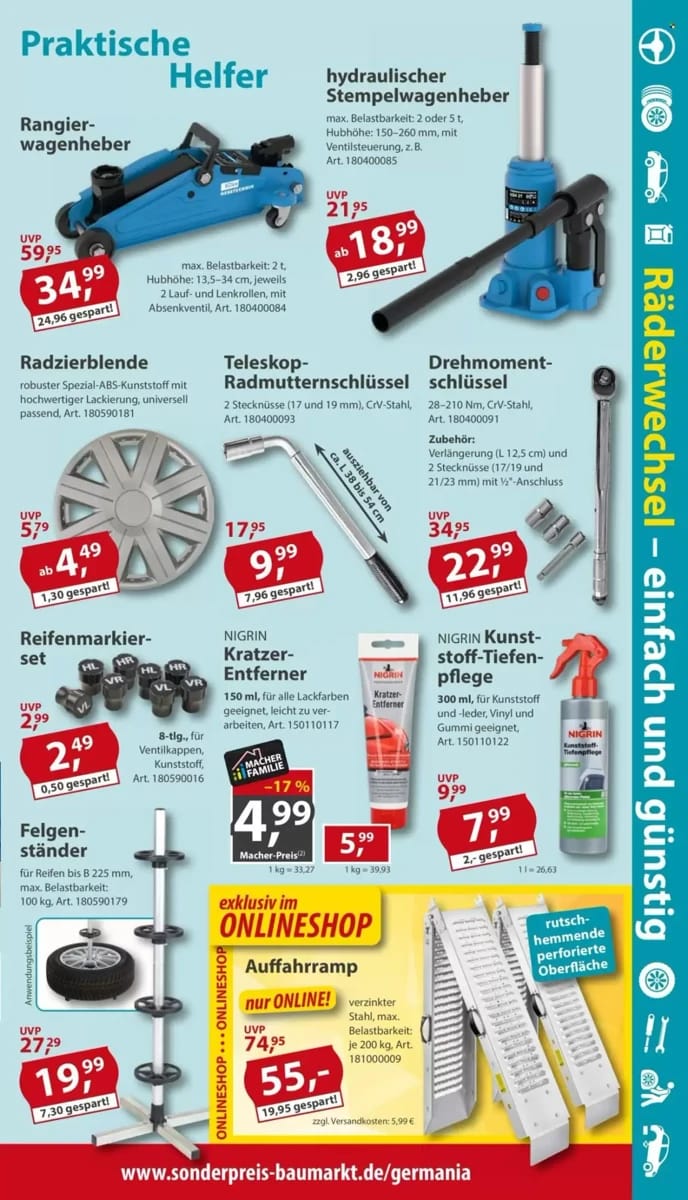 Prospekt Sonderpreis Baumarkt, Seite 9 von 16