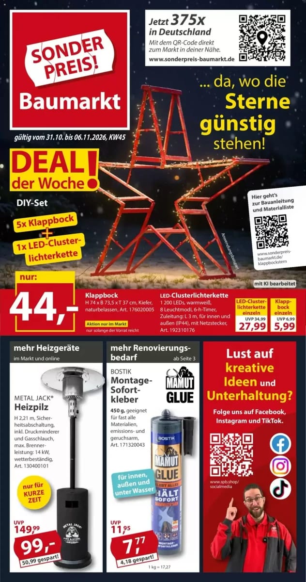 Prospekt Sonderpreis Baumarkt, Seite 1 von 18