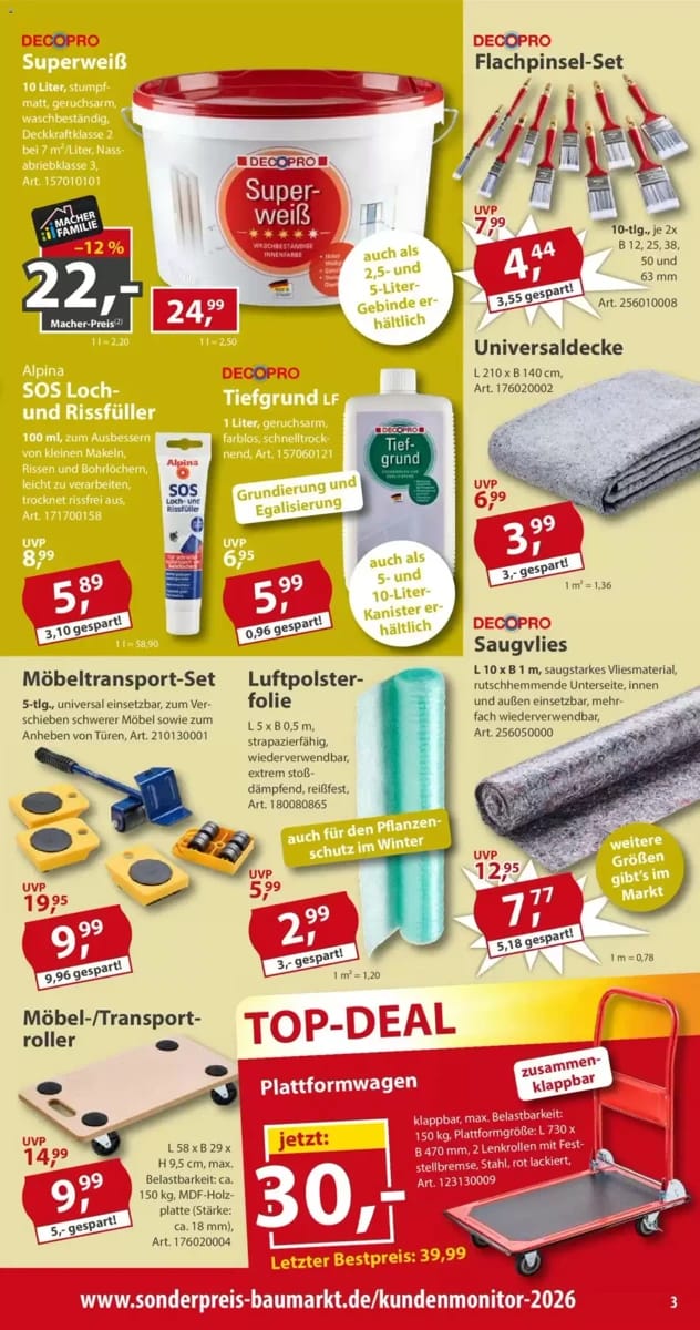 Prospekt Sonderpreis Baumarkt, Seite 3 von 18