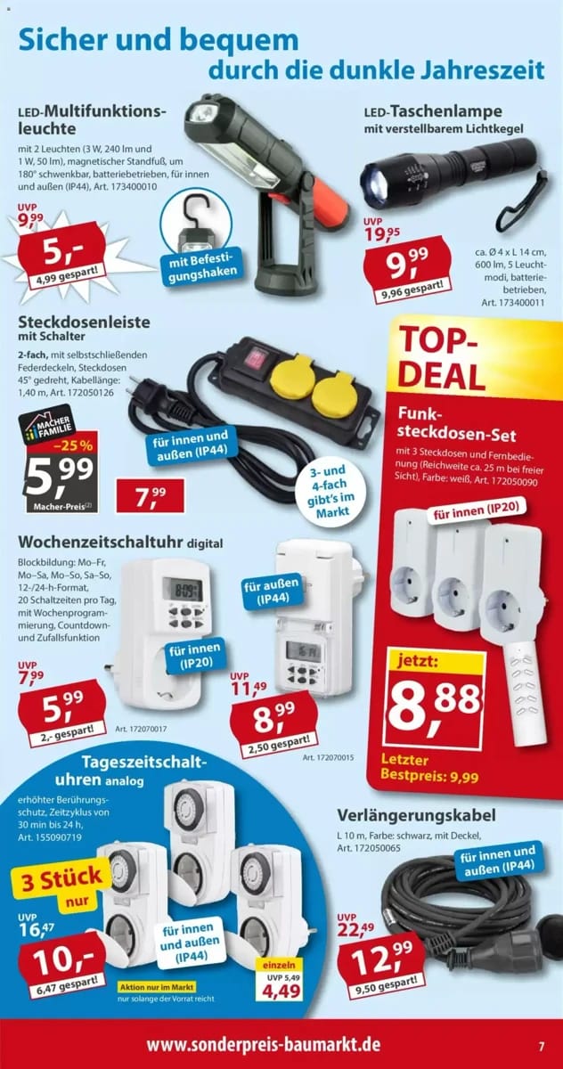Prospekt Sonderpreis Baumarkt, Seite 7 von 18