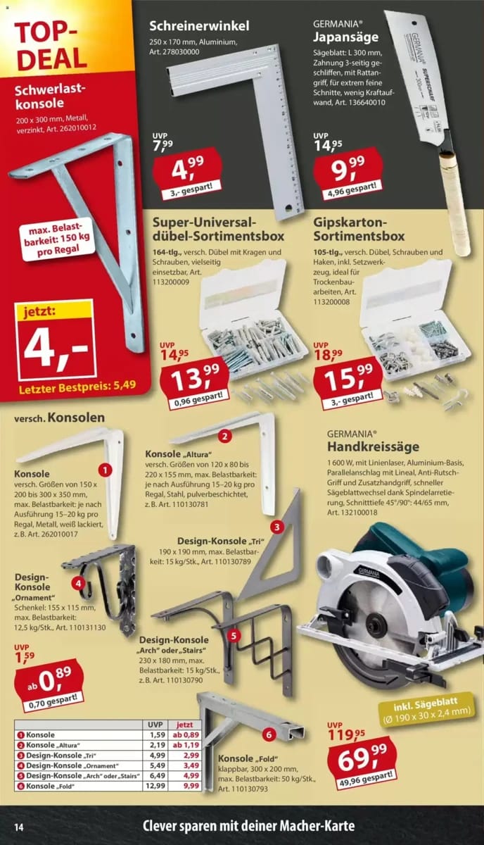 Prospekt Sonderpreis Baumarkt, Seite 14 von 18