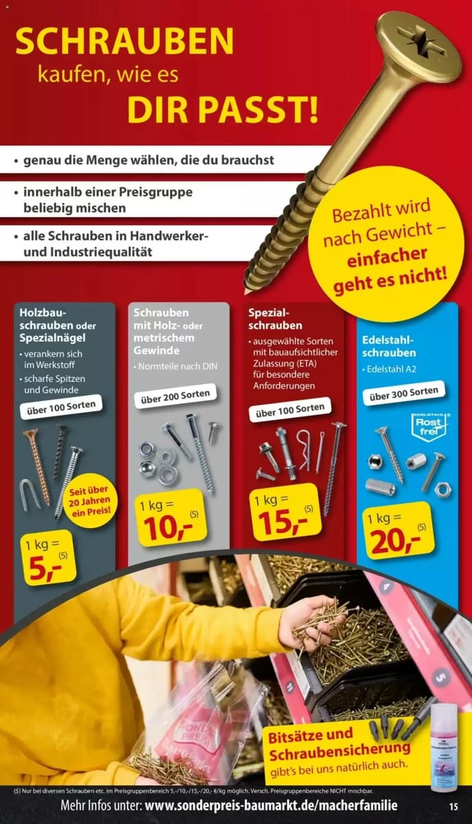 Prospekt Sonderpreis Baumarkt, Seite 15 von 18