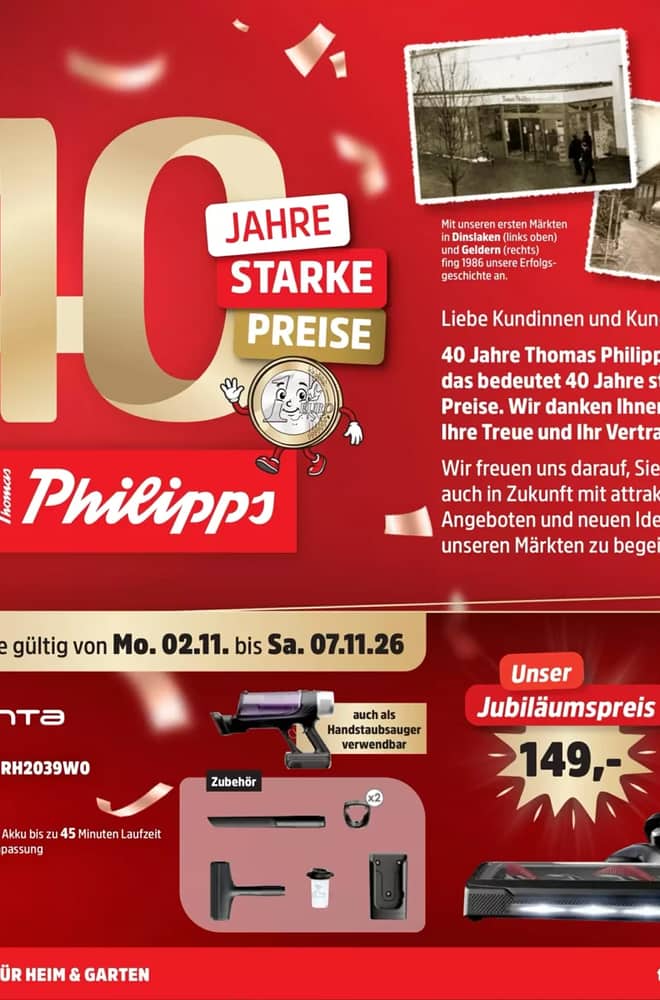 Titelseite des Prospekts von Thomas Philipps, gültig 2–7 November 2026