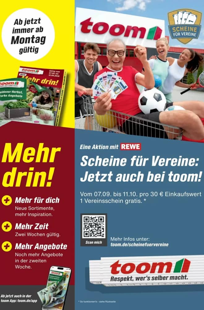 Titelseite des Prospekts von Toom Baumarkt, gültig 28. September 2026 – 11. Oktober 2026
