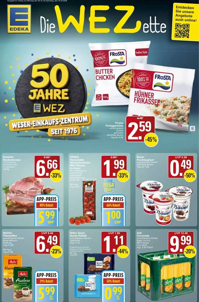 Titelseite des Prospekts von Wez, gültig 5–10 Oktober 2026