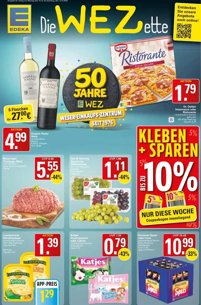Titelseite des Prospekts von Wez, gültig 12–17 Oktober 2026