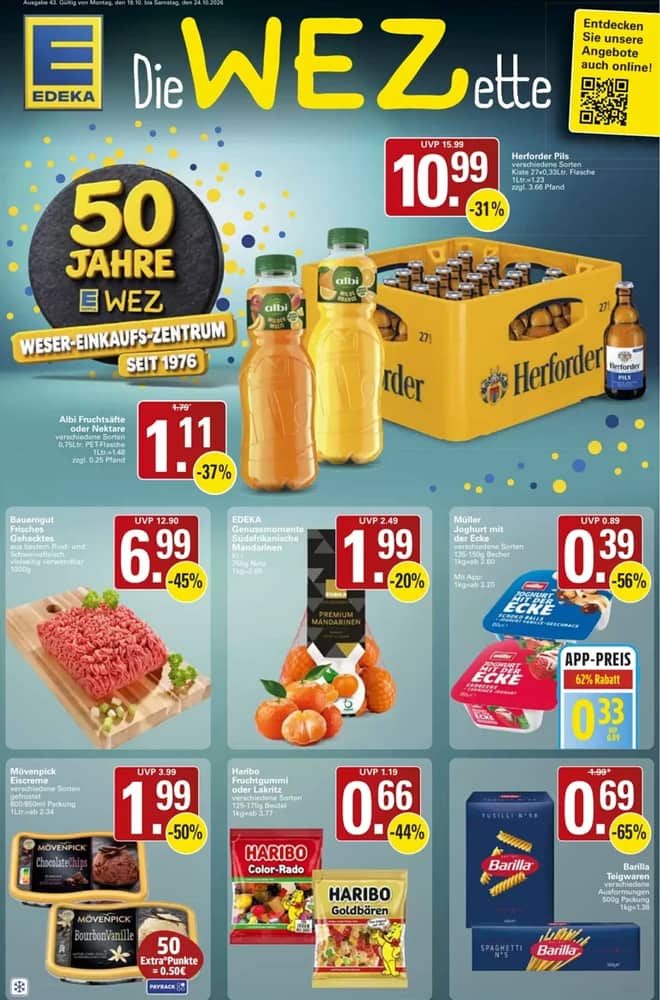 Titelseite des Prospekts von Wez, gültig 19–24 Oktober 2026