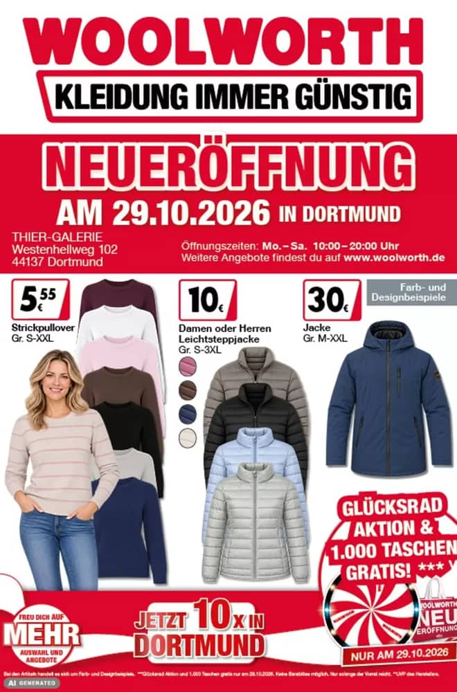 Titelseite des Prospekts von Woolworth, gültig 29–29 Oktober 2026