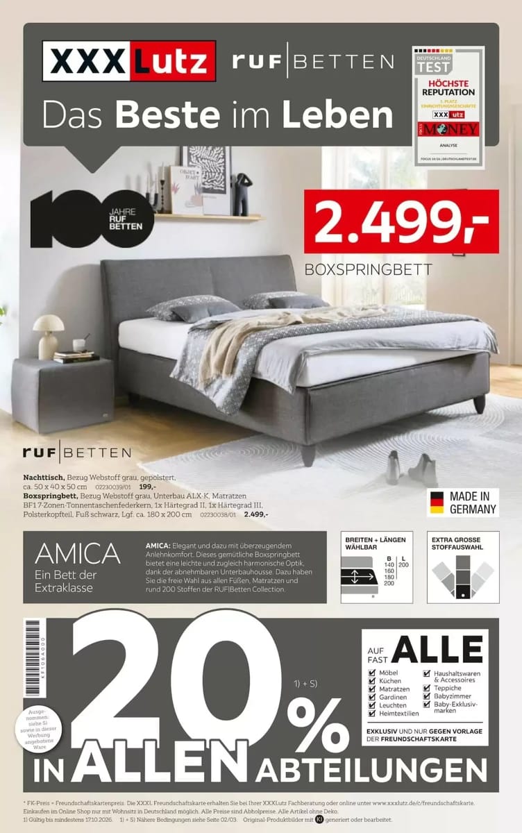 Prospekt XXXLutz, Seite 1 von 8