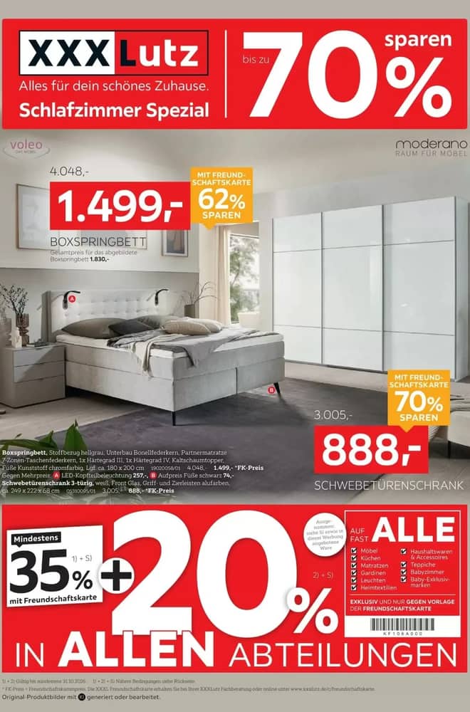 Titelseite des Prospekts von XXXLutz, gültig 17–30 Oktober 2026