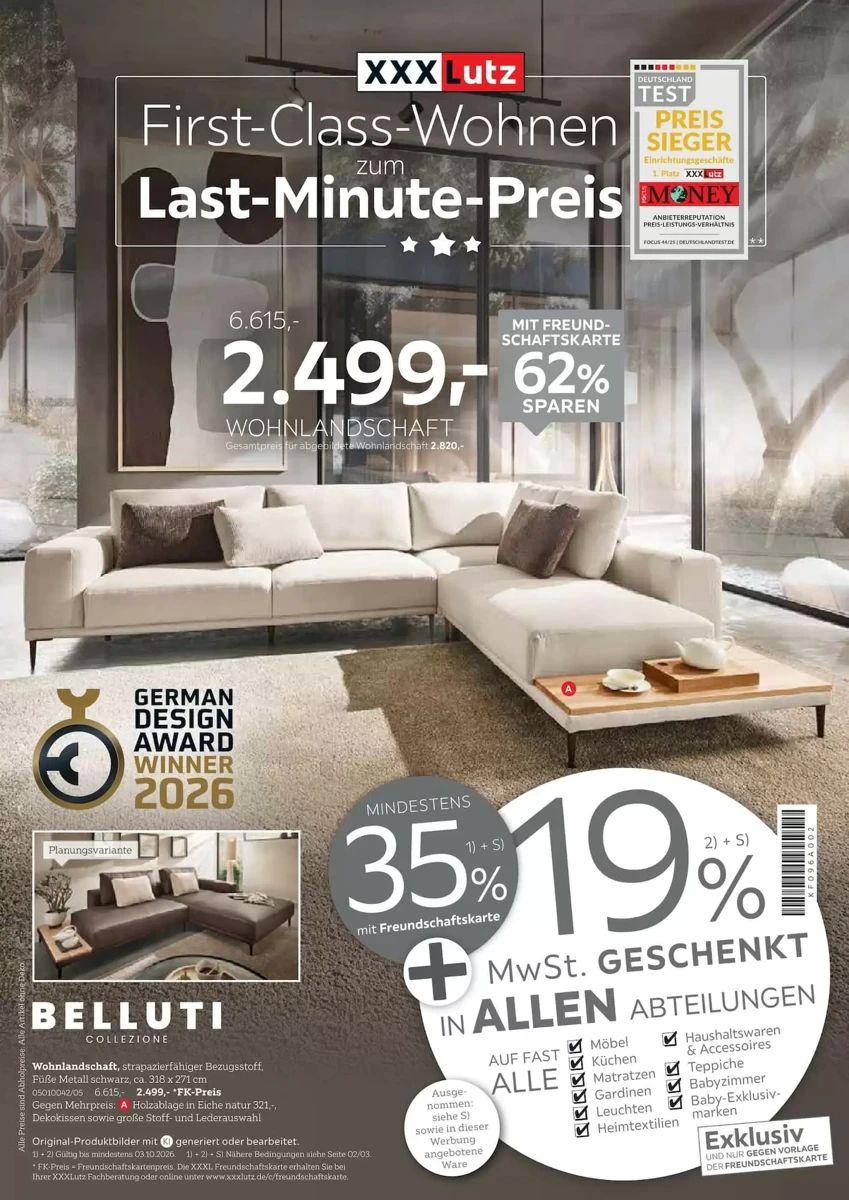 Prospekt XXXLutz, Seite 1 von 24