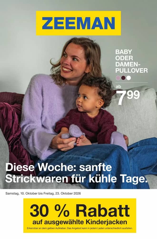 Titelseite des Prospekts von Zeeman, gültig 10–23 Oktober 2026