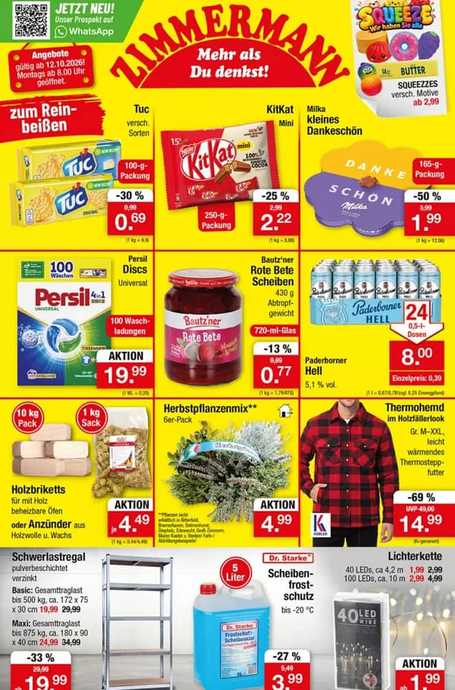 Titelseite des Prospekts von Zimmermann, gültig 12–17 Oktober 2026